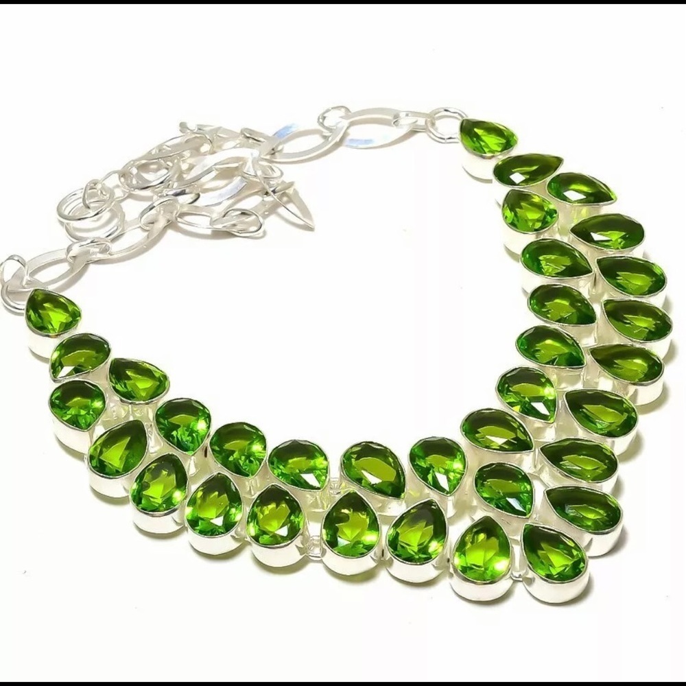 18” Sterling Silver Peridot Necklace​